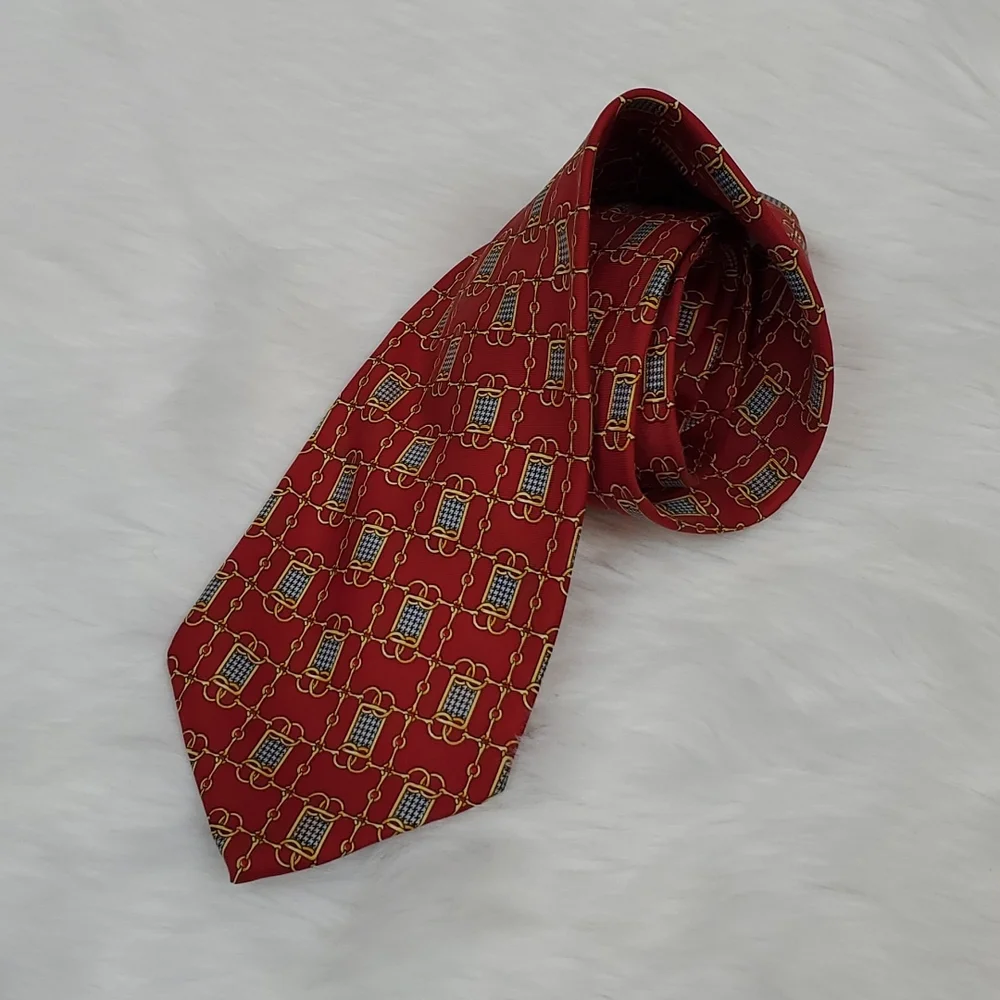 PAOLO by GUCCI red 100% silk tie luxury